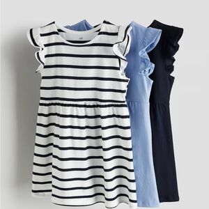 H&M Black and White Flutter Sleeve Sundress